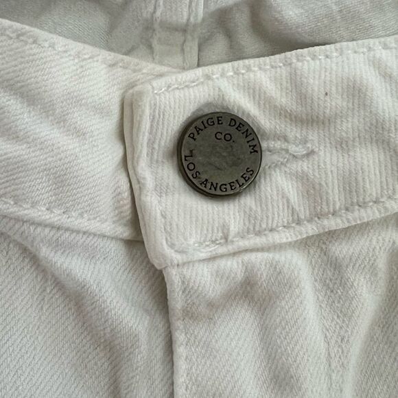 Paige Skyline Ankle White Jeans - Picture 4 of 13